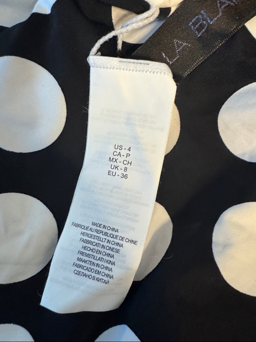 LA BLANCA Reversible Polka Dot High Cut One Piece Swimsuit Size 4 in Black 152 - Picture 12 of 12